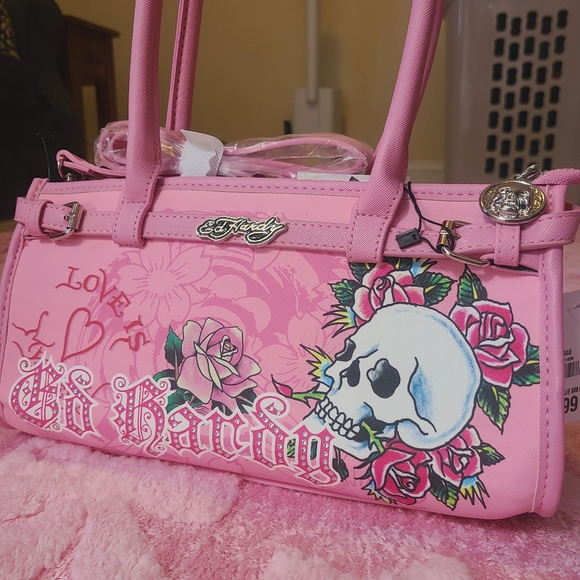 Ed Hardy Pink Tote Bag 💗 - Picture 2 of 10